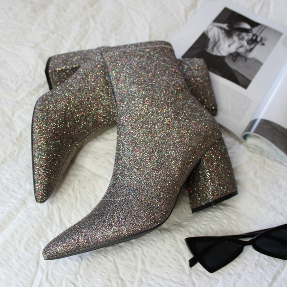 LAST PAIR//Holiday Collection//Glitter sock Bootie - Picture 3 of 3